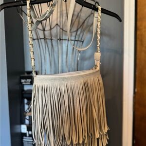 Fringe Crossbody Bag - Cream